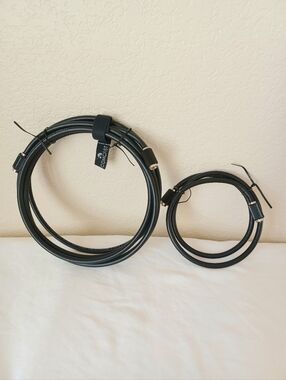 SET OF 2 PPC Perfect Flex 6 Coaxial Cables 18 AWG RG6 for CATV NWOT 10 ft & 3 ft